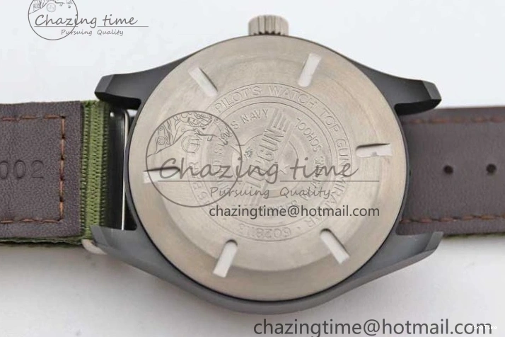 MIROTIME 0304 Packable Mark XVIII ‘TOPGUN SFTI’ Ceramic M+F Best Edition Black Dial on Green Nylon Strap 7048